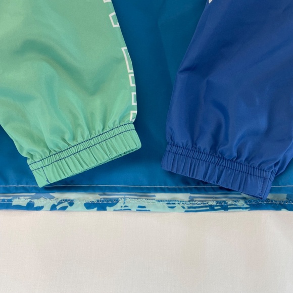 Champion Think 450 NBPA Rare Lightweight Half Zip Jacket Blue and Green - Picture 15 of 15